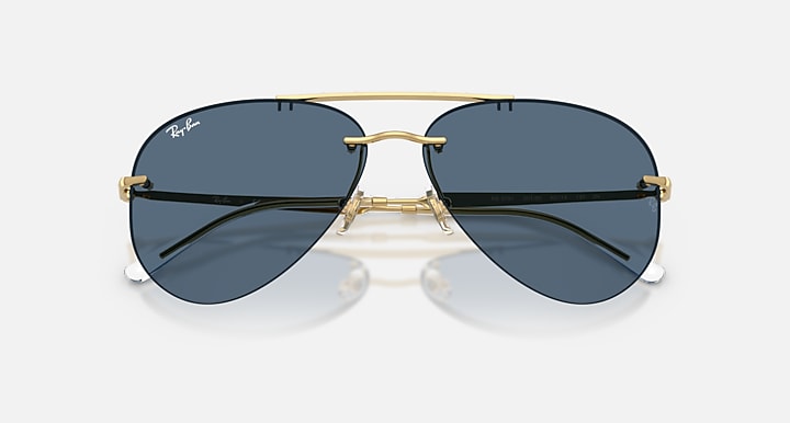 Ray-Ban RB3791 Arista with Dark Blue Solid Color lenses - Closed Front