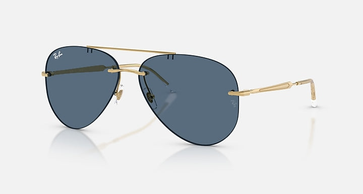 Ray-Ban RB3791 Arista with Dark Blue Solid Color lenses - Quarter