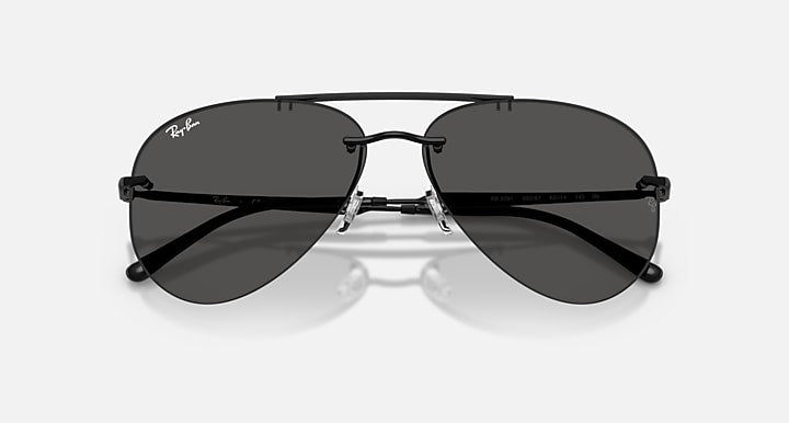 Ray-Ban RB3791 Black with Dark Grey Solid Color lenses - Closed Front