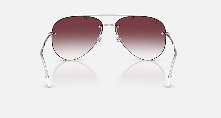 Ray-Ban RB3791 Silver with Clear Gradient Dark Violet Gradient lenses - Back