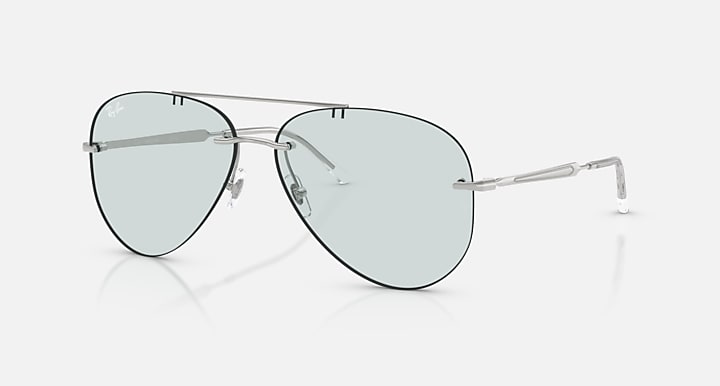Ray-Ban RB3791 TRANSITIONS ® COLOR TOUCH ™ LENSES Silver with Emerald Transitions® lenses - Quarter