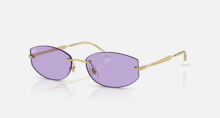 Ray-Ban RB3792 Arista with Violet Solid Color lenses - Quarter