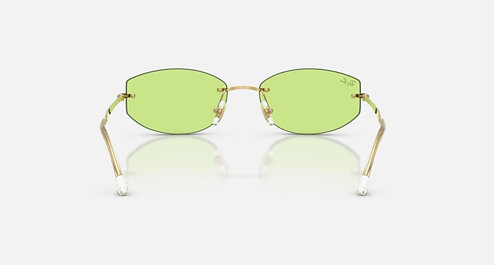 Ray-Ban RB3792 Arista with Light Green Solid Color lenses - Back