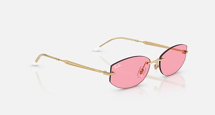 Ray-Ban RB3792 Arista; Gold with Pink Solid Color lenses - Alternative