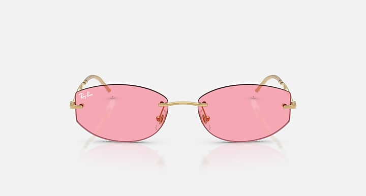 Ray-Ban RB3792 Arista; Gold with Pink Solid Color lenses - Front