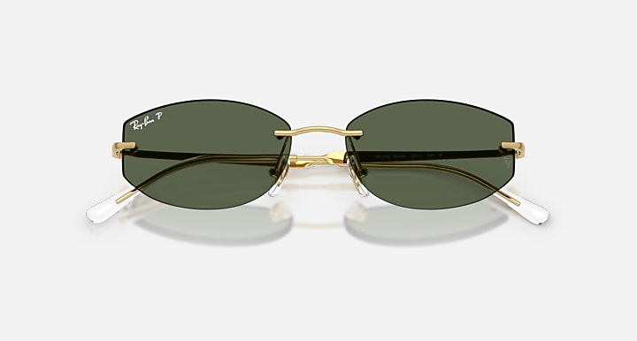 Ray-Ban RB3792 Arista with Dark Green Polarized Solid Color lenses - Closed Front