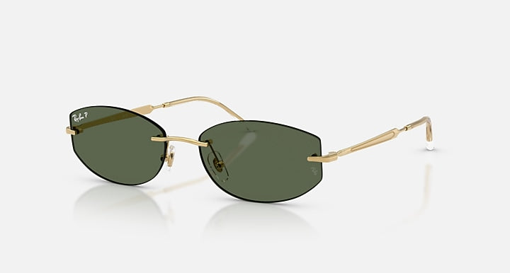 Ray-Ban RB3792 Arista with Dark Green Polarized Solid Color lenses - Quarter