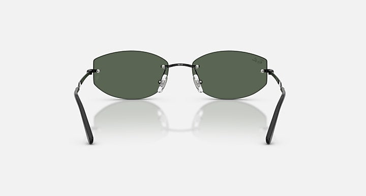 Ray-Ban RB3792 Black with Dark Green Solid Color lenses - Back