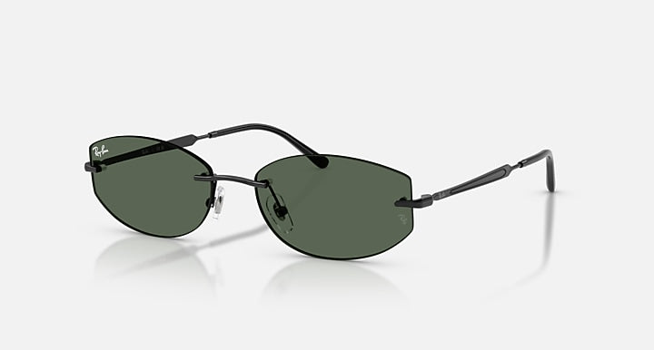 Ray-Ban RB3792 Black with Dark Green Solid Color lenses - Quarter
