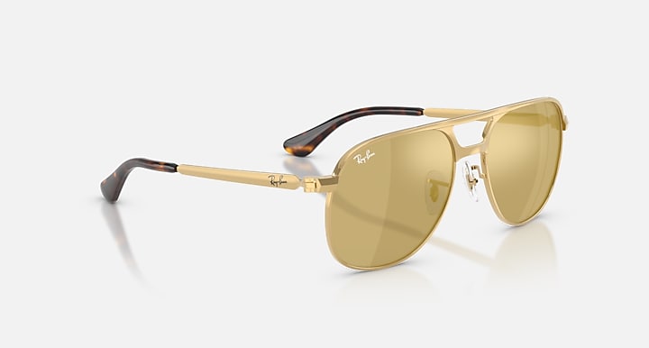 Ray-Ban BILL MAX Arista with Light Brown Mirror Gold Solid Color - Mirror lenses - Alternative