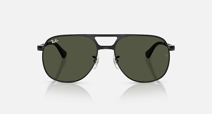 Ray-Ban BILL MAX Black with Green Solid Color lenses - Front