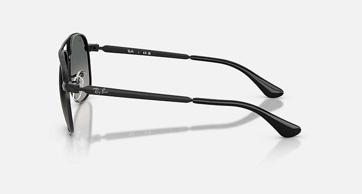 Ray-Ban BILL MAX Black with Light Grey Gradient Dark Grey Gradient lenses - Lateral