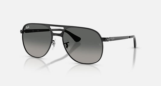 Ray-Ban BILL MAX Black with Light Grey Gradient Dark Grey Gradient lenses - Quarter
