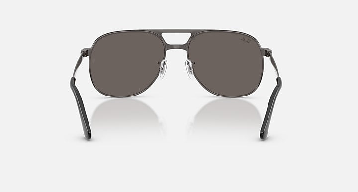 Ray-Ban BILL MAX Gunmetal with Dark Grey Solid Color lenses - Back
