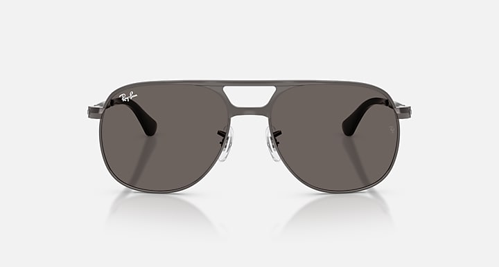 Ray-Ban BILL MAX Gunmetal with Dark Grey Solid Color lenses - Front