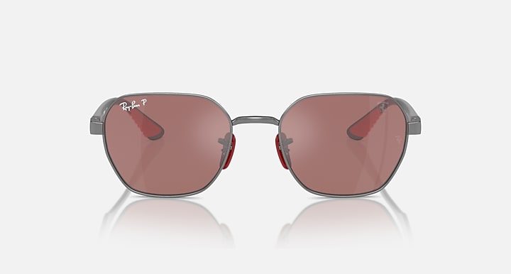 Ray-Ban RB3794M SCUDERIA FERRARI COLLECTION POLARIZED+ LENSES Gunmetal; Black with Purple & Silver Polarized Polarized+ lenses - Front