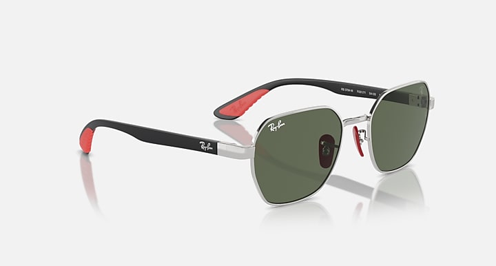 Ray-Ban RB3794M SCUDERIA FERRARI COLLECTION Silver; Black with Dark Green Solid Color lenses - Alternative