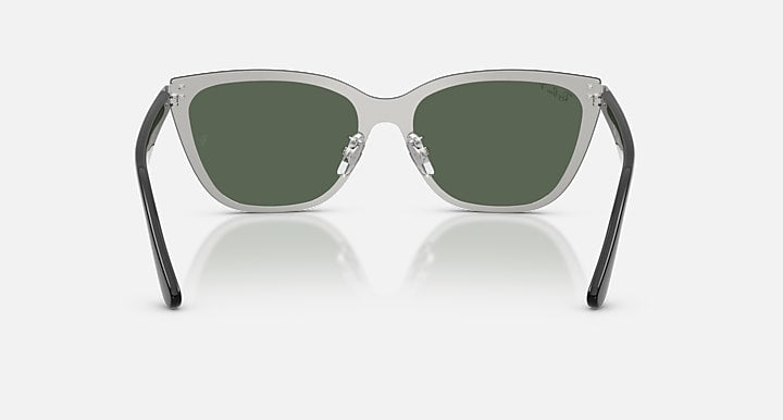 Ray-Ban RB3798D Silver; Black with Polarized Green Solid Color lenses - Back