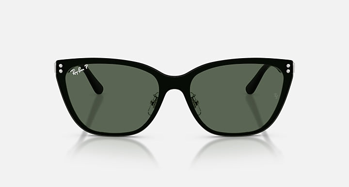 Ray-Ban RB3798D Silver; Black with Polarized Green Solid Color lenses - Front