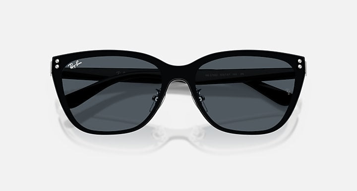 Ray-Ban RB3798D Silver; Black with Dark Grey Solid Color lenses - Closed Front