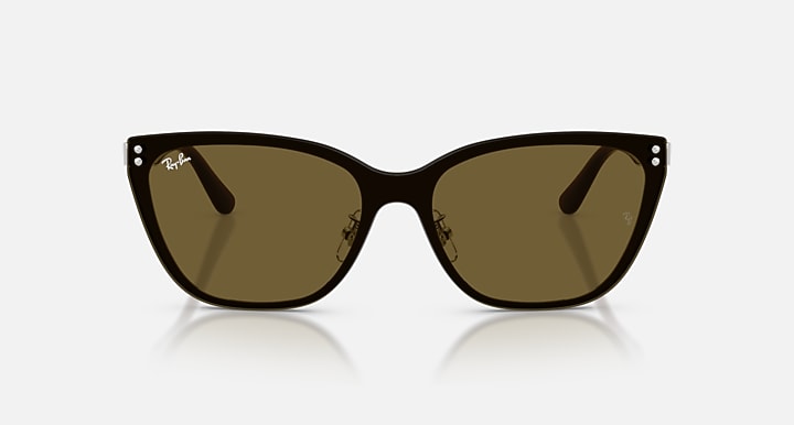Ray-Ban RB3798D Silver; Brown with Dark Brown Solid Color lenses - Front