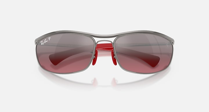 Ray-Ban RB3819M SCUDERIA FERRARI COLLECTION POLARIZED+ LENSES Gunmetal with Violet Polarized+ Polarized+ lenses - Closed Front