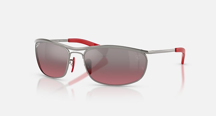 Ray-Ban RB3819M SCUDERIA FERRARI COLLECTION POLARIZED+ LENSES Gunmetal with Violet Polarized+ Polarized+ lenses - Quarter