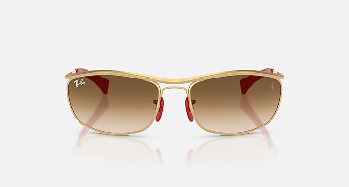 Ray-Ban RB3819M SCUDERIA FERRARI COLLECTION Gold with Brown Gradient lenses - Front