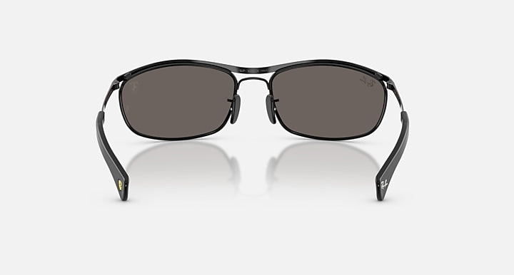 Ray-Ban RB3819M SCUDERIA FERRARI COLLECTION Black with Dark Grey Solid Color lenses - Back