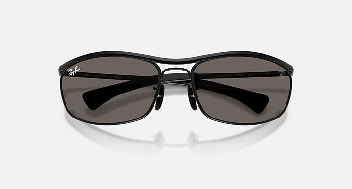 Ray-Ban RB3819M SCUDERIA FERRARI COLLECTION Black with Dark Grey Solid Color lenses - Closed Front