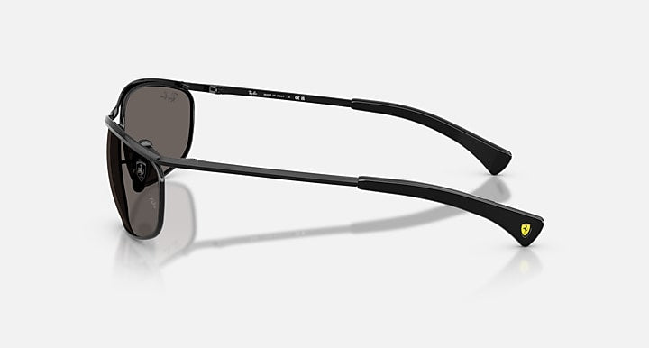 Ray-Ban RB3819M SCUDERIA FERRARI COLLECTION Black with Dark Grey Solid Color lenses - Lateral