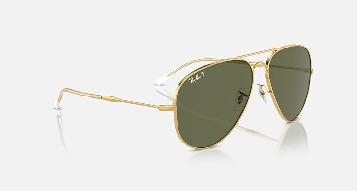 Ray-Ban OLD AVIATOR Arista Gold with Green Polarized Solid Color lenses - Alternative