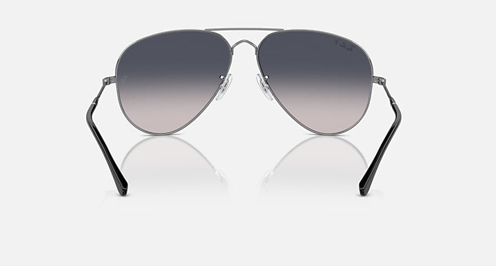 Ray-Ban OLD AVIATOR Gunmetal with Blue Polarized Gradient lenses - Back