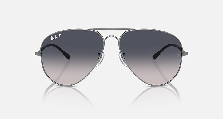 Ray-Ban OLD AVIATOR Gunmetal with Blue Polarized Gradient lenses - Front