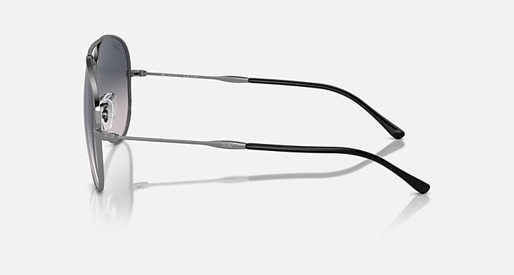 Ray-Ban OLD AVIATOR Gunmetal with Blue Polarized Gradient lenses - Lateral