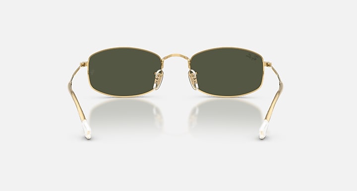 Ray-Ban RB3832 Arista Gold with Green Solid Color lenses - Back