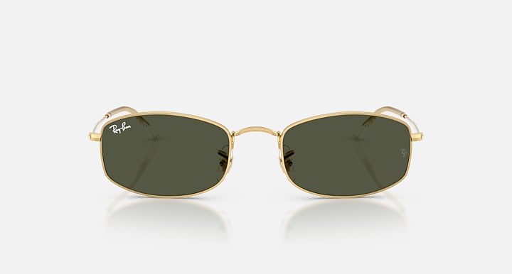 Ray-Ban RB3832 Arista Gold with Green Solid Color lenses - Front