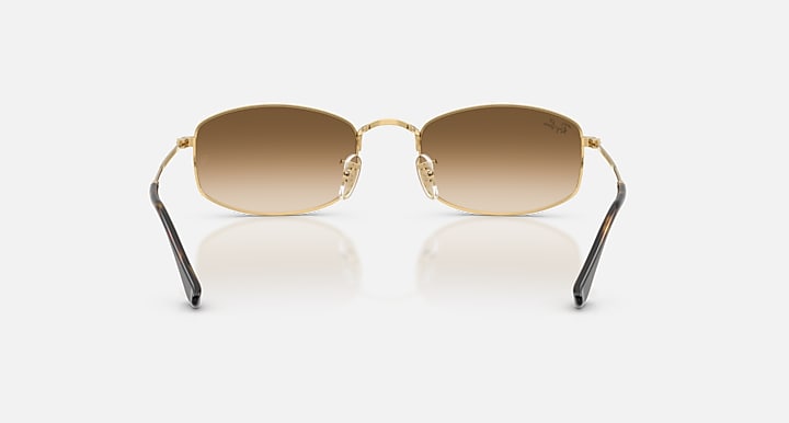 Ray-Ban RB3832 Arista Gold with Clear Gradient Brown Gradient lenses - Back