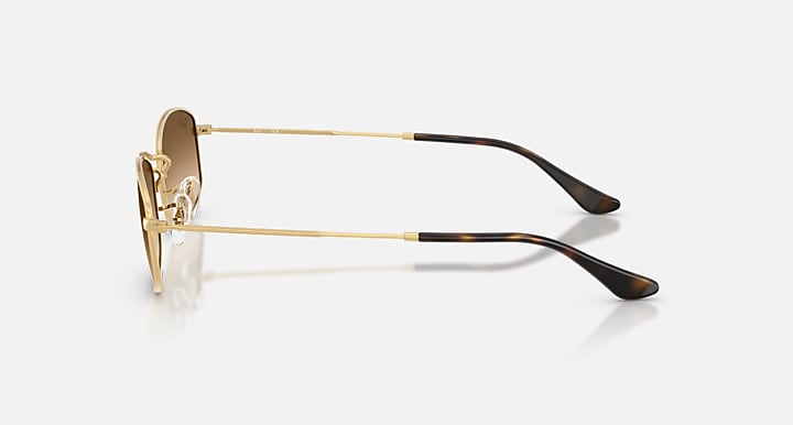 Ray-Ban RB3832 Arista Gold with Clear Gradient Brown Gradient lenses - Lateral