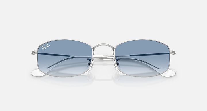 Ray-Ban RB3832 Silver with Clear Gradient Blue Gradient lenses - Closed Front