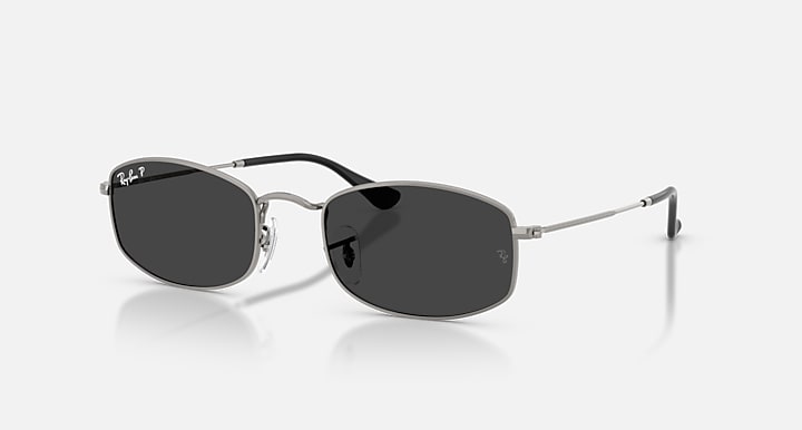 Ray-Ban RB3832 Gunmetal with Polarized Black Solid Color lenses - Quarter
