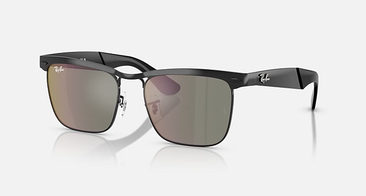 Ray-Ban WAYFARER DELUXE Black with Bronze Solid Color - Mirror lenses - Quarter
