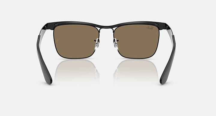 Ray-Ban WAYFARER DELUXE Black with Blue Solid Color - Mirror lenses - Back