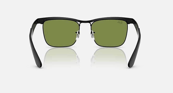 Ray-Ban WAYFARER DELUXE Black with Green Solid Color lenses - Back