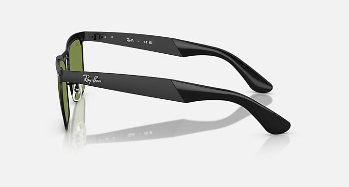 Ray-Ban WAYFARER DELUXE Black with Green Solid Color lenses - Lateral