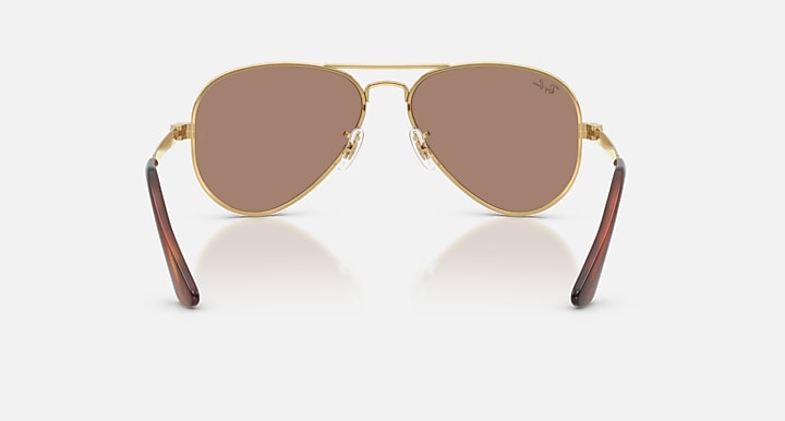 Ray-Ban AVIATOR MAX HOLIDAY LIMITED Gold with Light Violet Solid Color lenses - Back