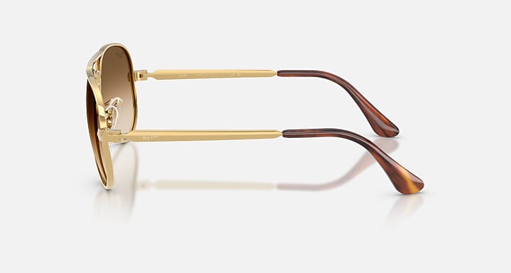 Ray-Ban AVIATOR MAX Arista Gold with Clear Gradient Brown Gradient lenses - Lateral