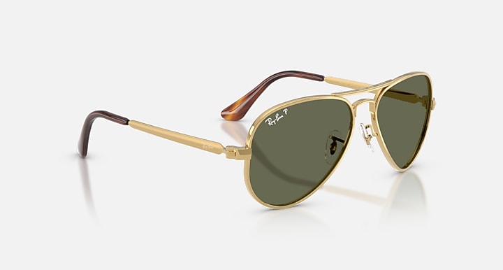 Ray-Ban AVIATOR MAX Arista Gold with Green Polarized Solid Color lenses - Alternative