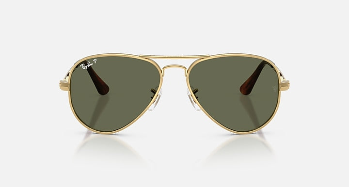 Ray-Ban AVIATOR MAX Arista Gold with Green Polarized Solid Color lenses - Front