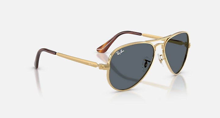 Ray-Ban AVIATOR MAX Arista Gold with Blue Solid Color lenses - Alternative